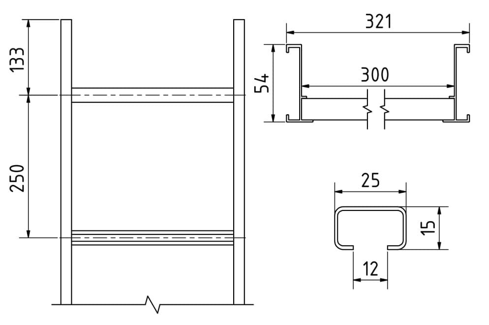 HYXAL Kabelleiter Aluminium KA 300 mm_1