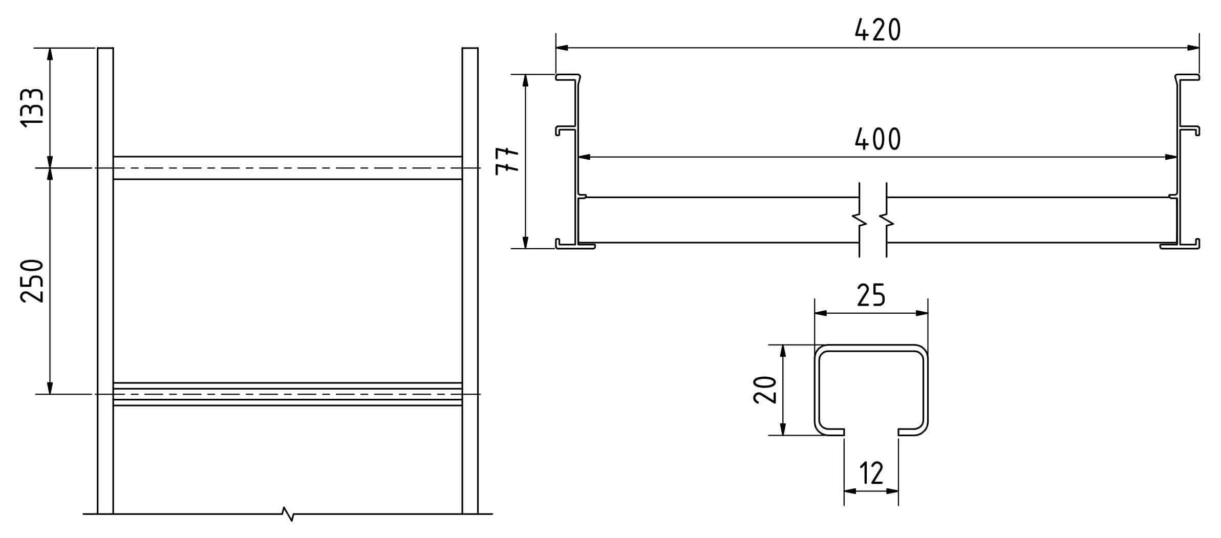 HYXAL Kabelleiter Aluminium RA 400 mm_1