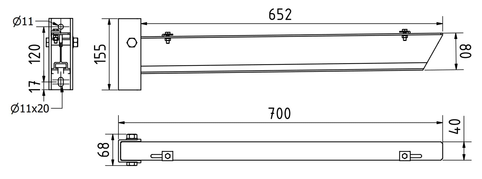 HYXAL Konsole Aluminium SK 460_4