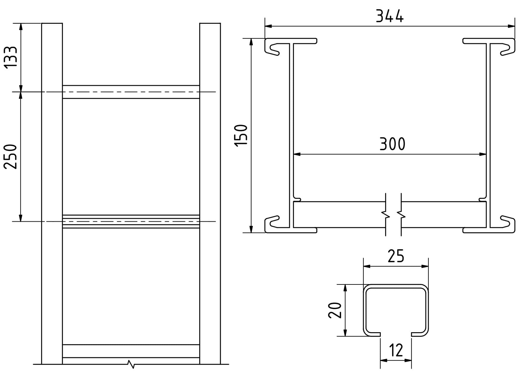 HYXAL Kabelleiter Aluminium TA 300 mm_1