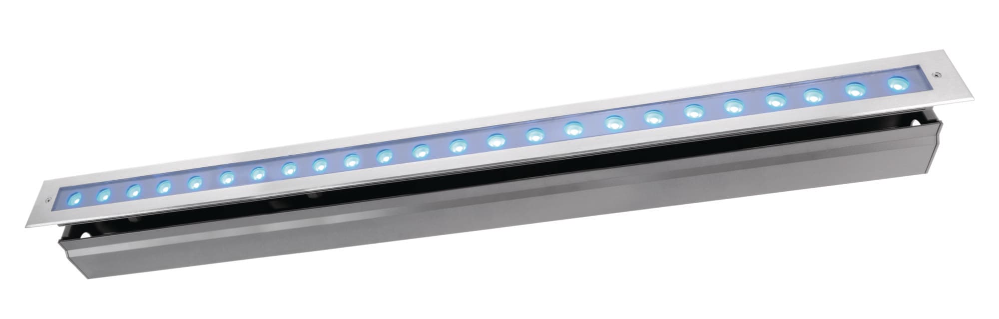 Bodeneinbauleuchte, Line VI, 42,8 W, RGB, Silber, Spannungskonstant, 24 V/DC, IP