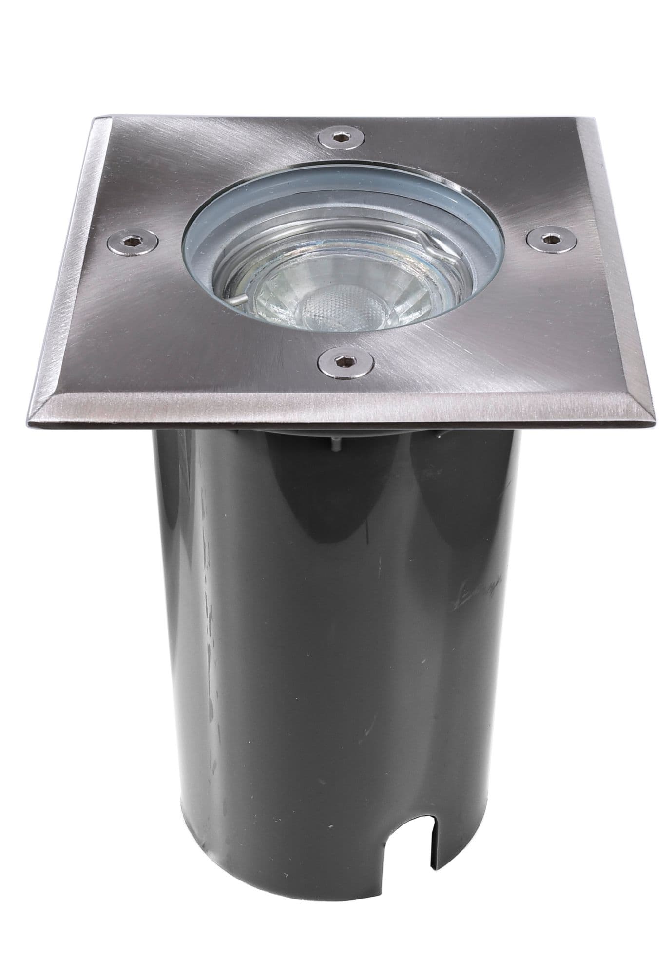 Bodeneinbauleuchte, Aton Eckig Set, 1x max. 7 W GU10, Schwarz, 220-240 V/AC, 50