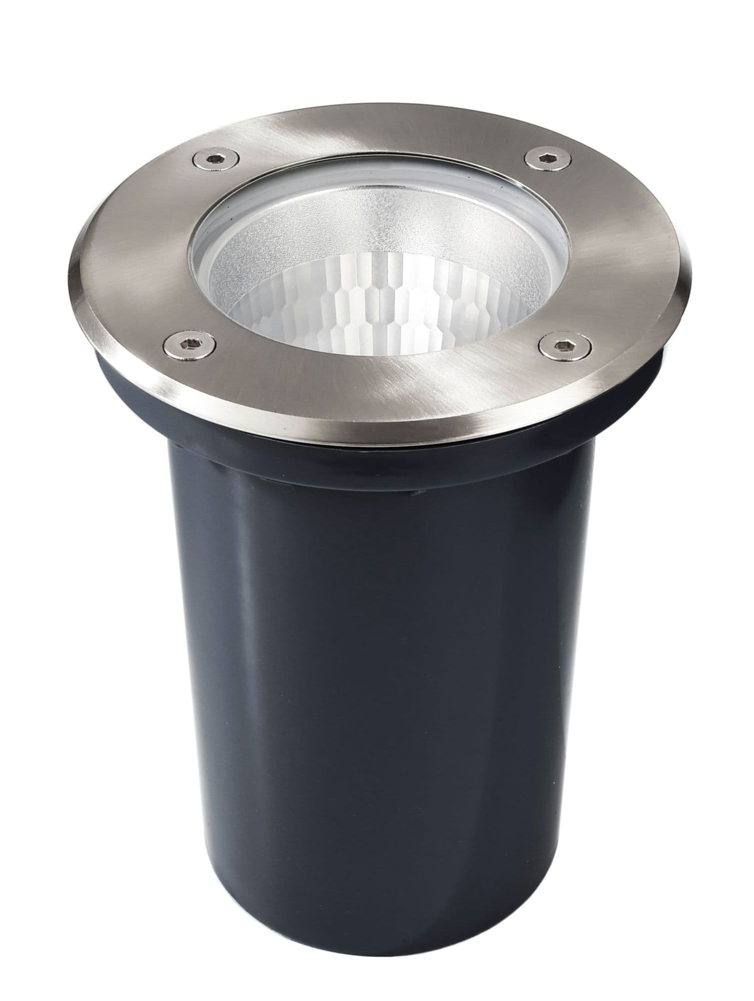 Bodeneinbauleuchte, Phakt Rund Set, 1x max. 9 W E27, Silber, 220-240 V/AC, 50 /