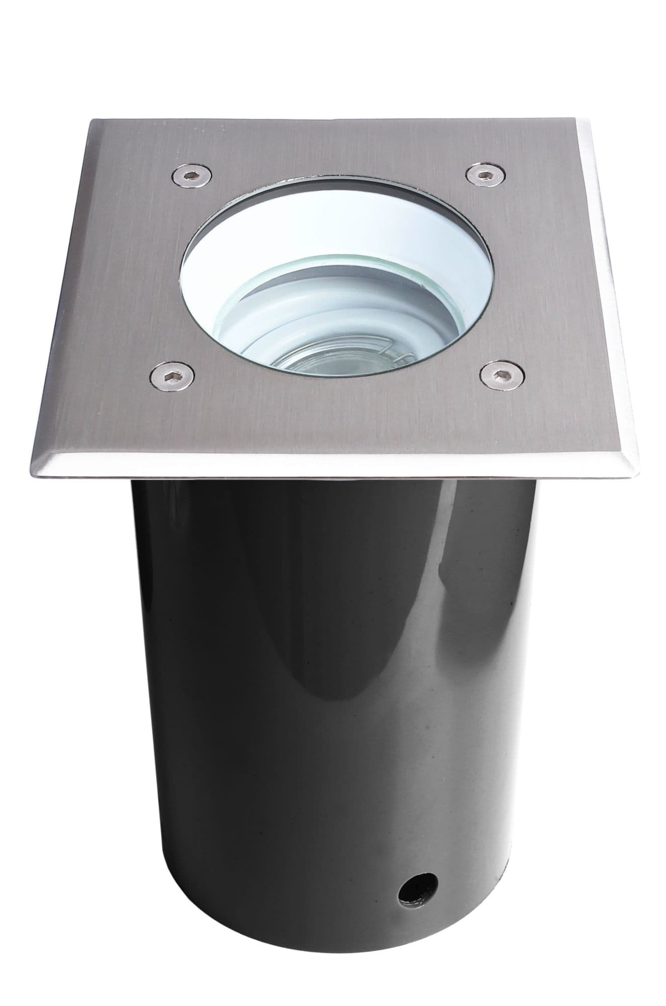 Bodeneinbauleuchte, Pavo Eckig Set, 1x max. 9 W GU10, Silber, 220-240 V/AC, 50 /