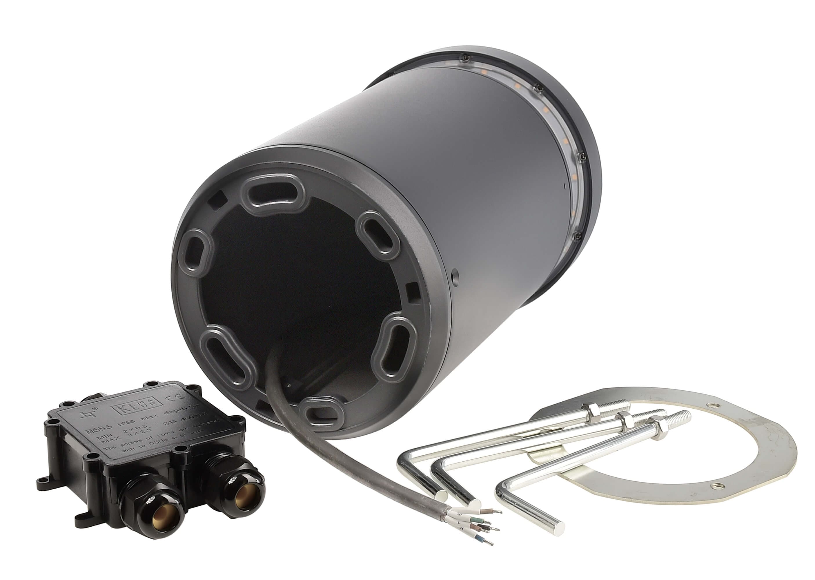 Pollerleuchte, Faro 25, 24 W, DALI, 3000 K, grau, 180-264 V/AC, 50 / 60 Hz, IP 6_3