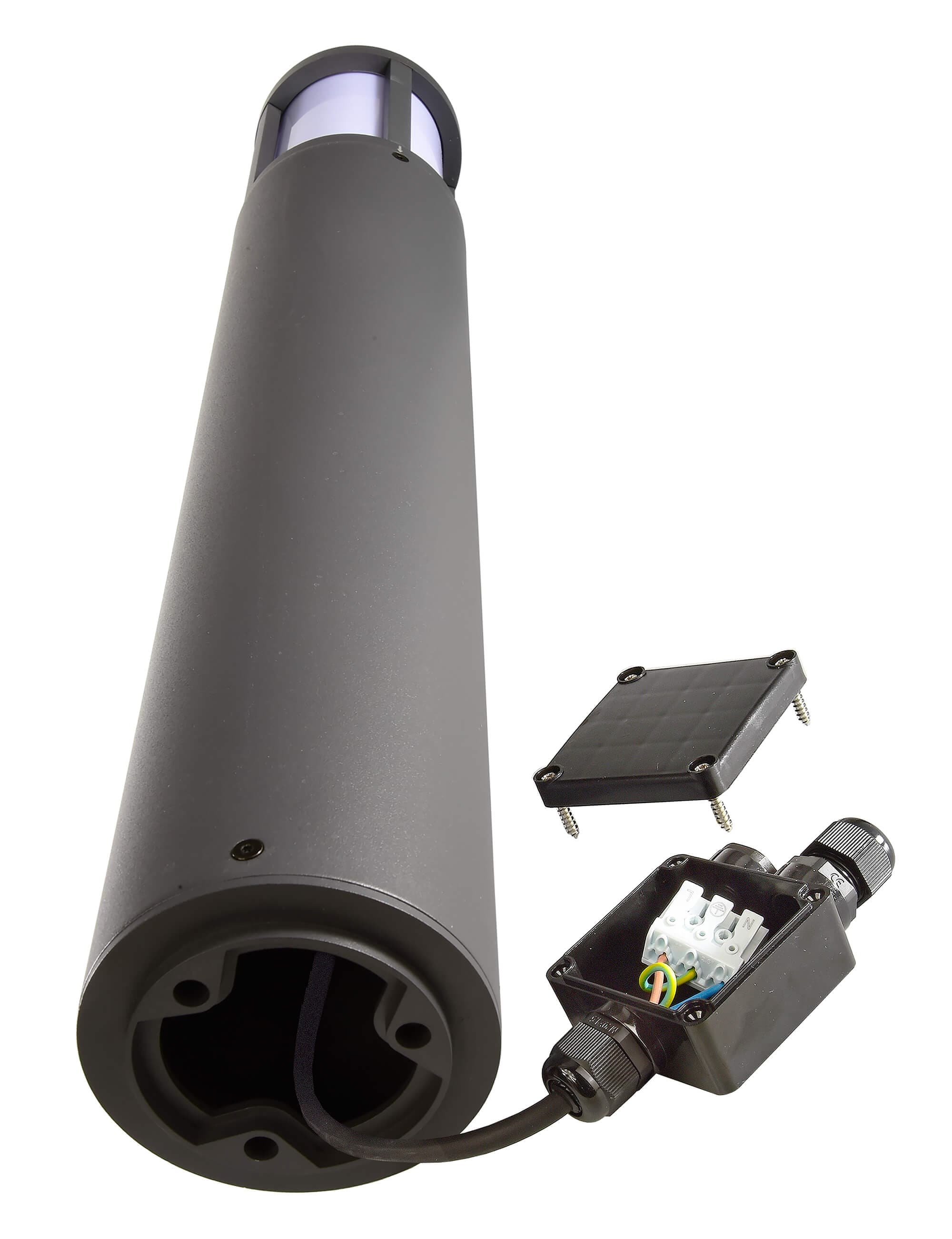 Pollerleuchte, Facado II rund opal 650mm, 1x max 20 W, E27, Grau, 220-240 V/AC,_1