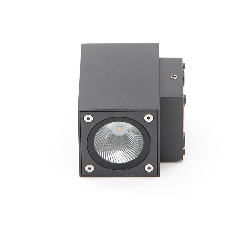 Wandaufbauleuchte, Cubodo II Double Mini, 10 W, 3000 K, Grau, 220-240 V/AC, 50 /_3