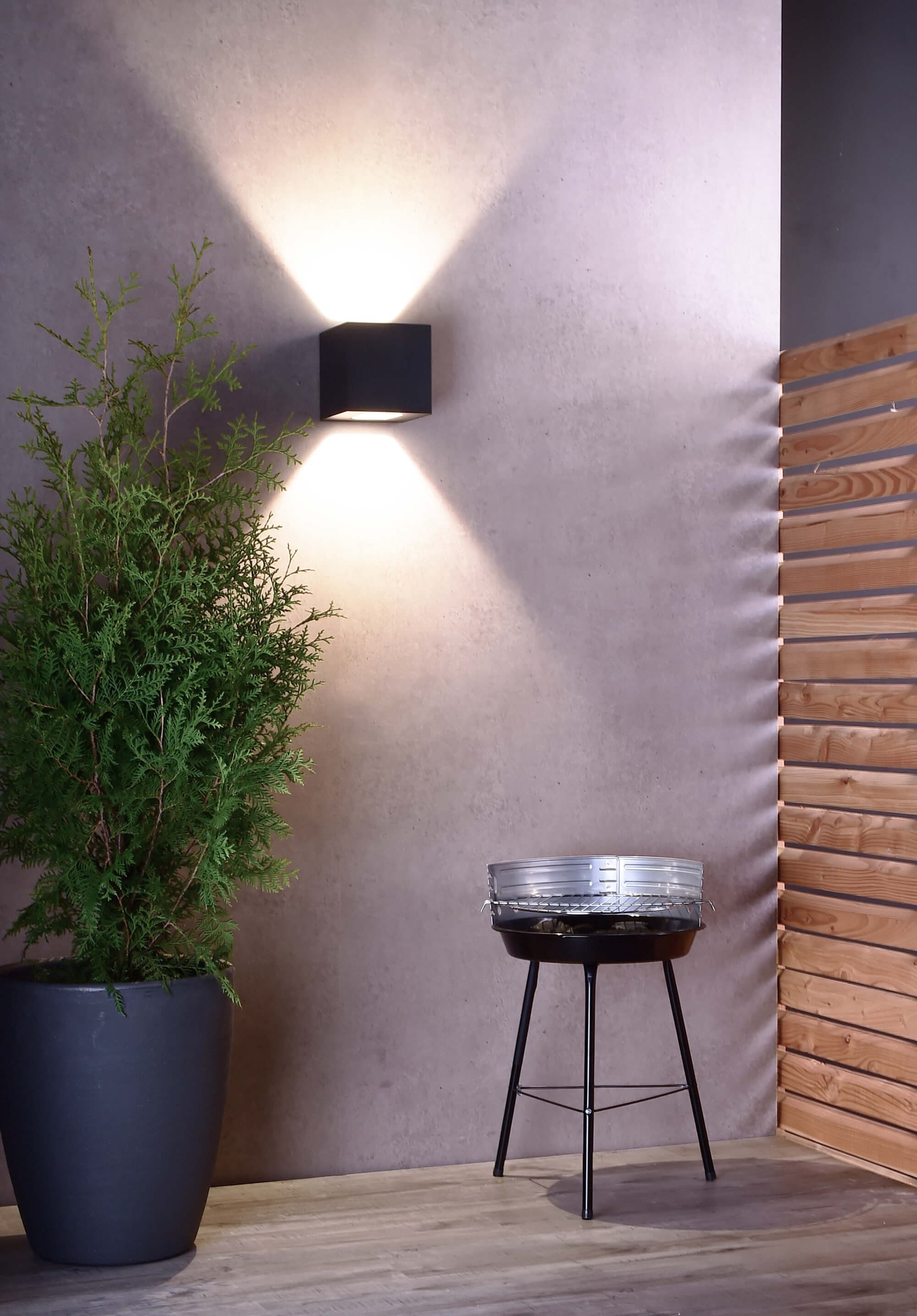 Wandaufbauleuchte, Jabbah Up and Down, 25 W, 3000 K, Grau, 220-240 V/AC, 50 / 60_1