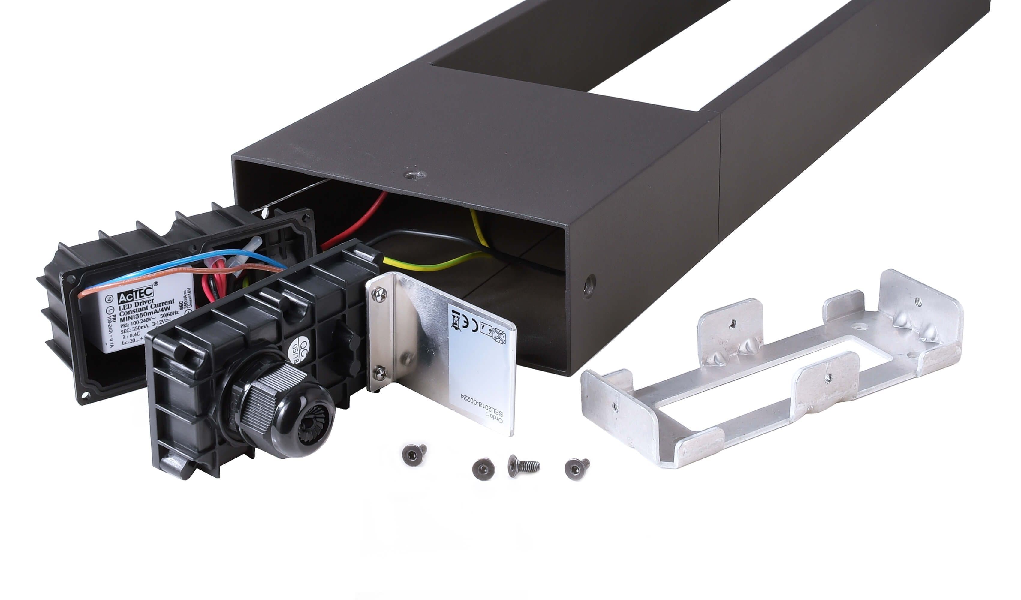 Pollerleuchte, Cata VI 1000 mm, 4 W, 3000 K, dunkelgrau, 100-240 V/AC, 50 / 60 H_2