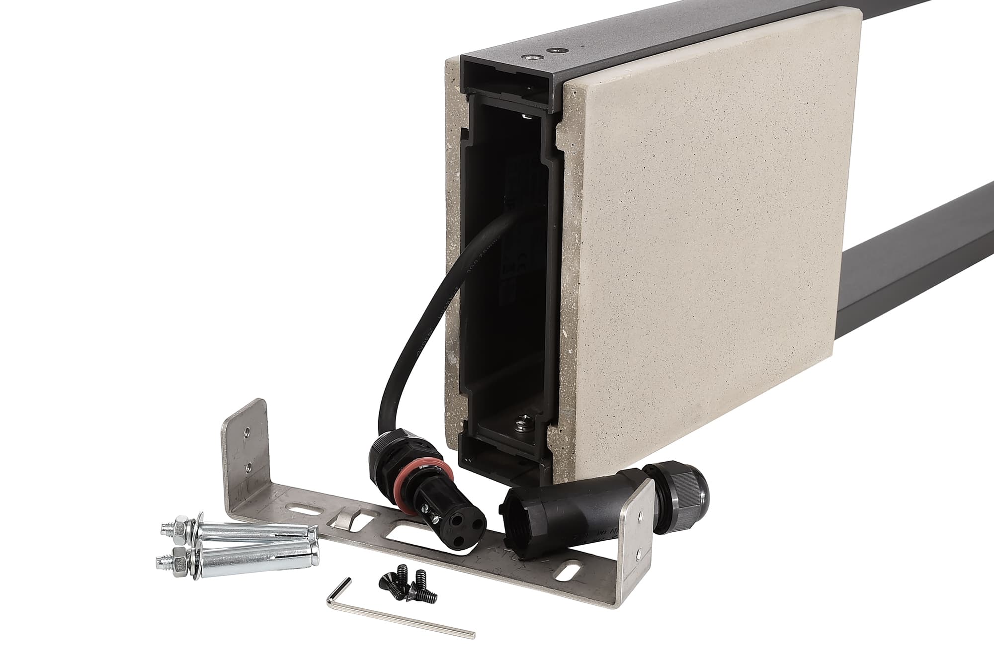 Pollerleuchte, Chertan 1000 mm, 13 mm, 3000 K, Grau, 100-277 V/AC, 50 / 60 Hz, I_3