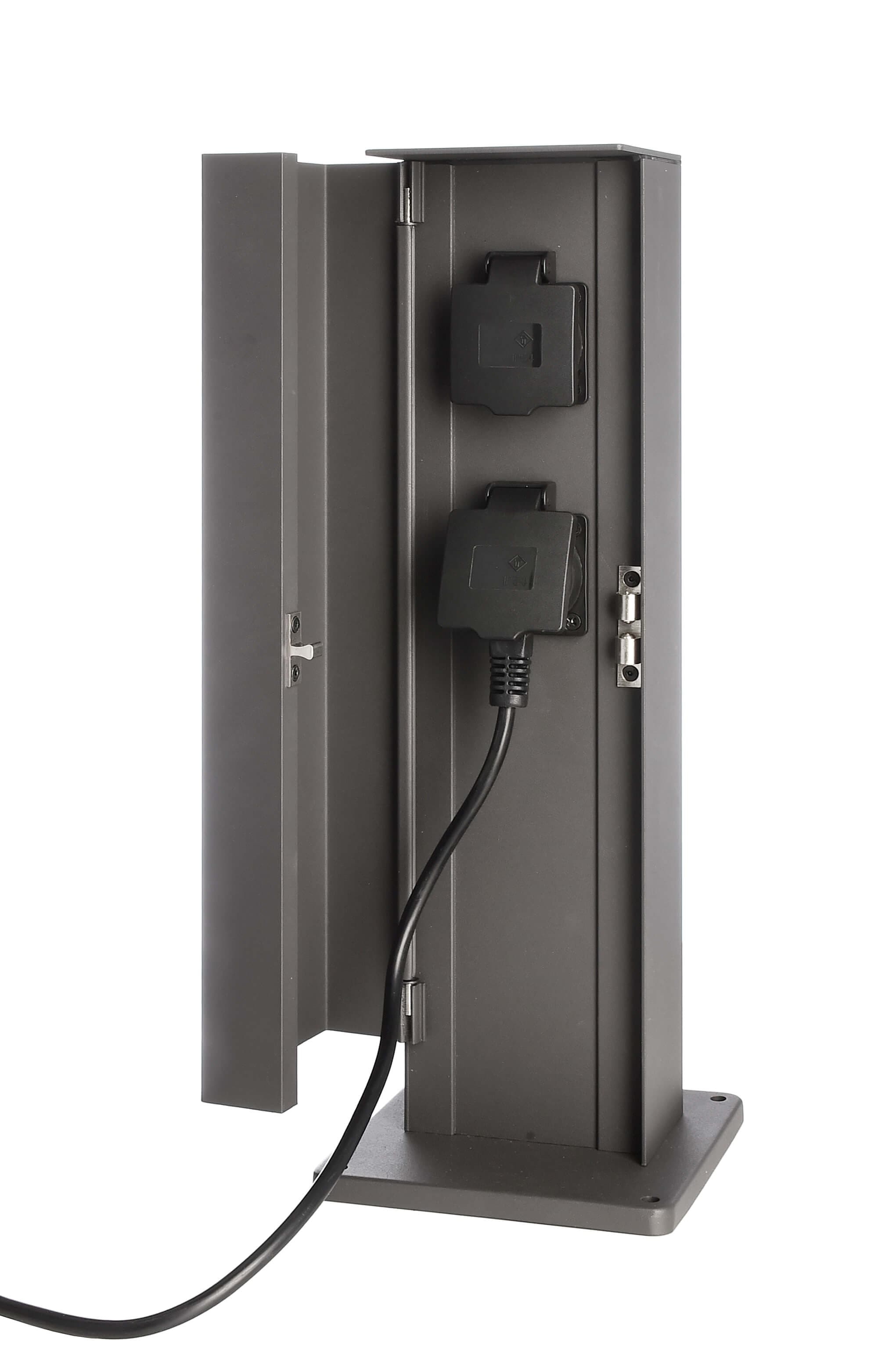 Energieverteiler, Steckdosenturm Puka Mana 420 mm, 3680 W, Grau, 220-240 V/AC, 5_1
