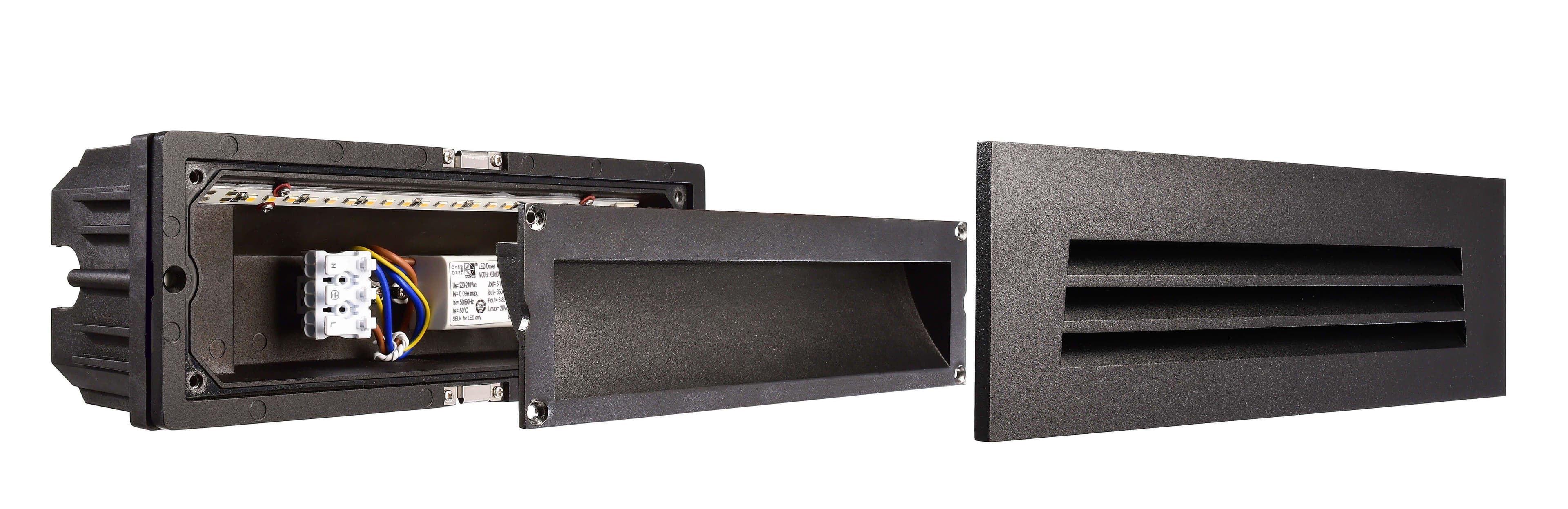 Wandeinbauleuchte, Light Base III Outdoor, 4,3 W, 3000 K, Schwarz, 220-240 V/AC,_2