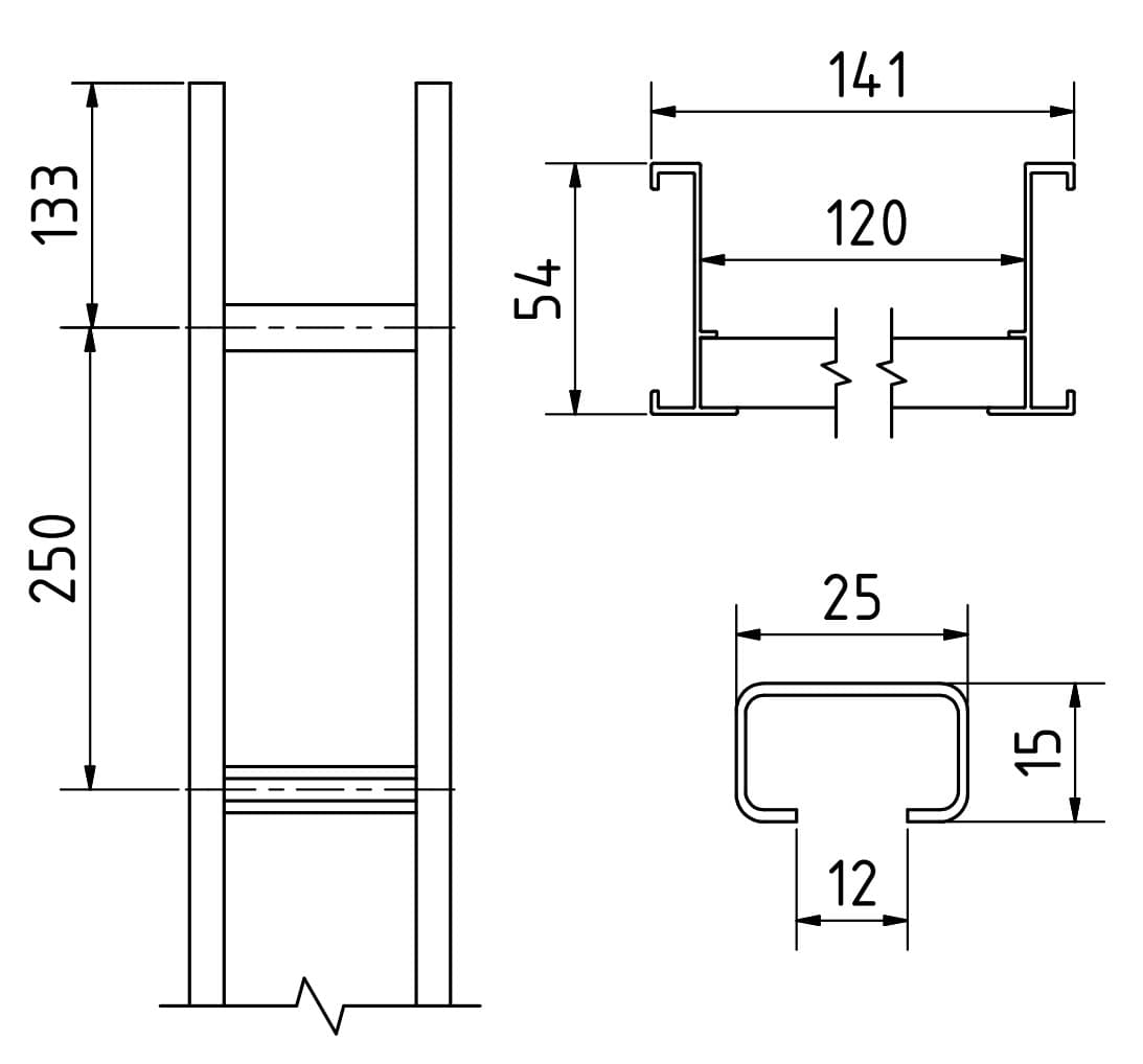 HYXAL Kabelleiter Aluminium KA 120 mm_1
