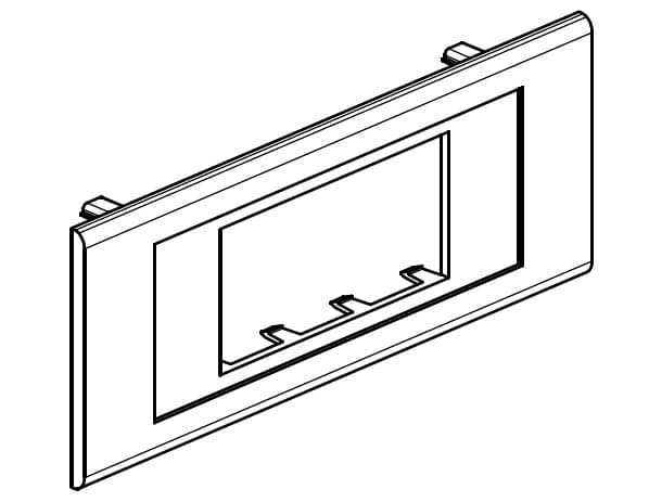 Abdeckrahmen 2-fach für Einbaurahmen RM003 / System 45 / Brüstungskanal