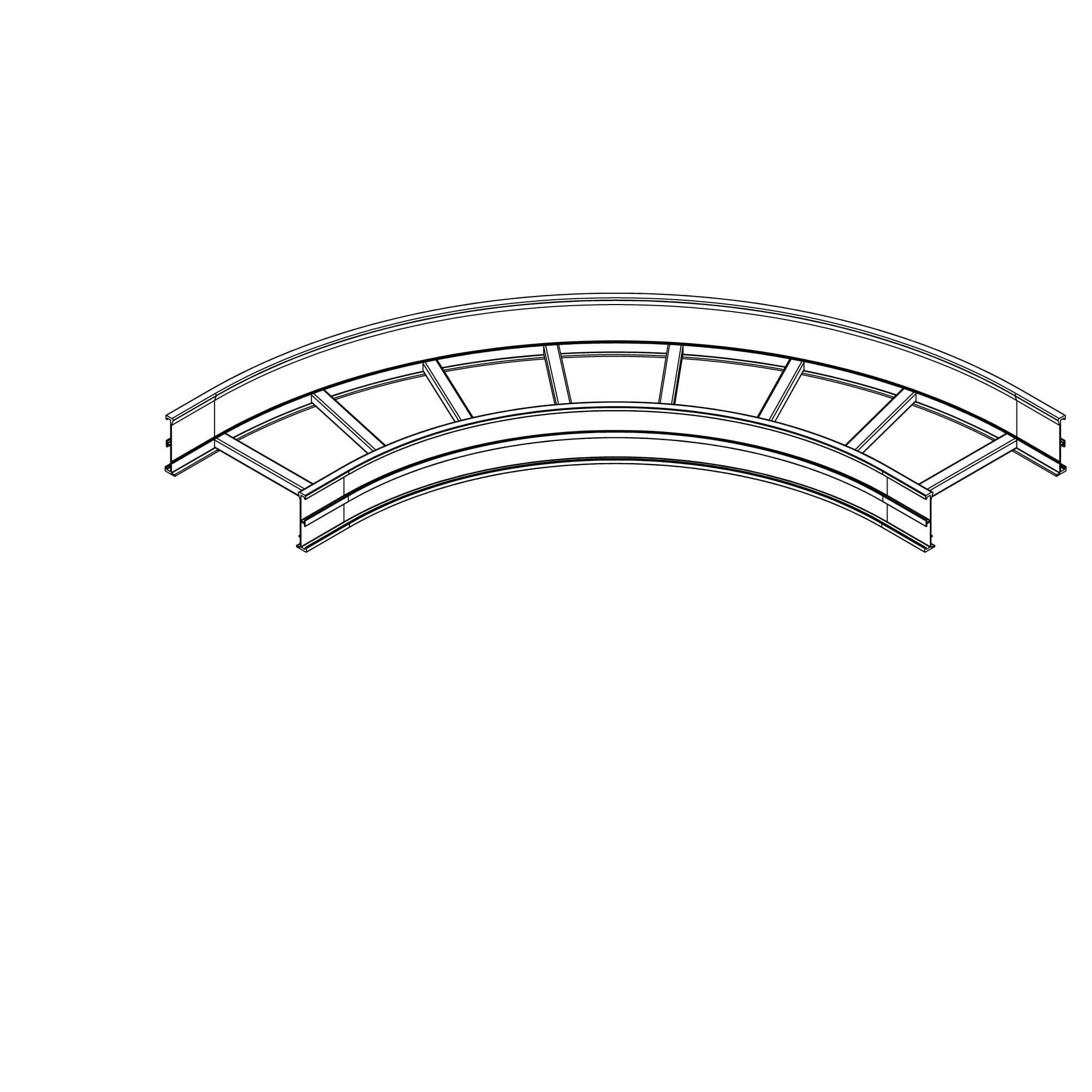 HYXAL Kabelleiter Bogen Aluminium SK 200 mm